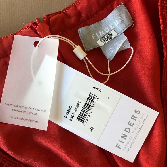 Finders Keepers NWT Red Memento Ruffle Midi Dress - Picture 3 of 11